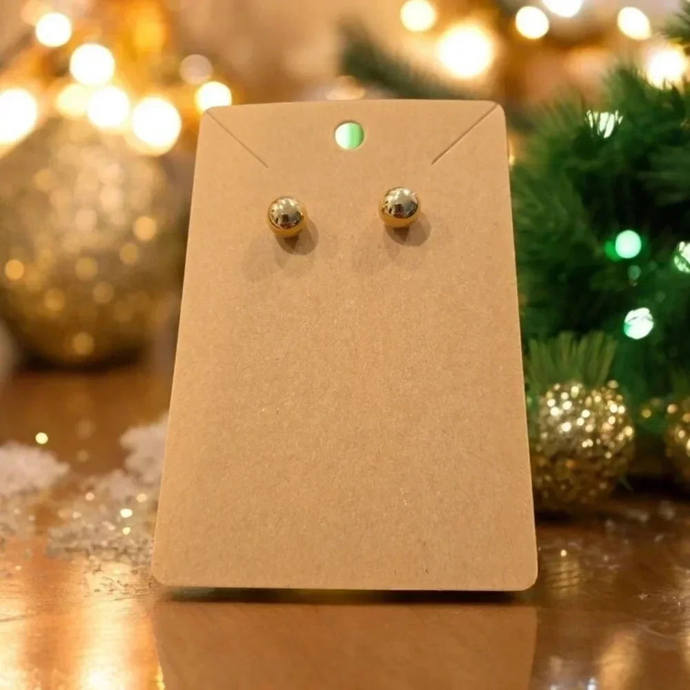 Gold Plated Ball Stud Earrings